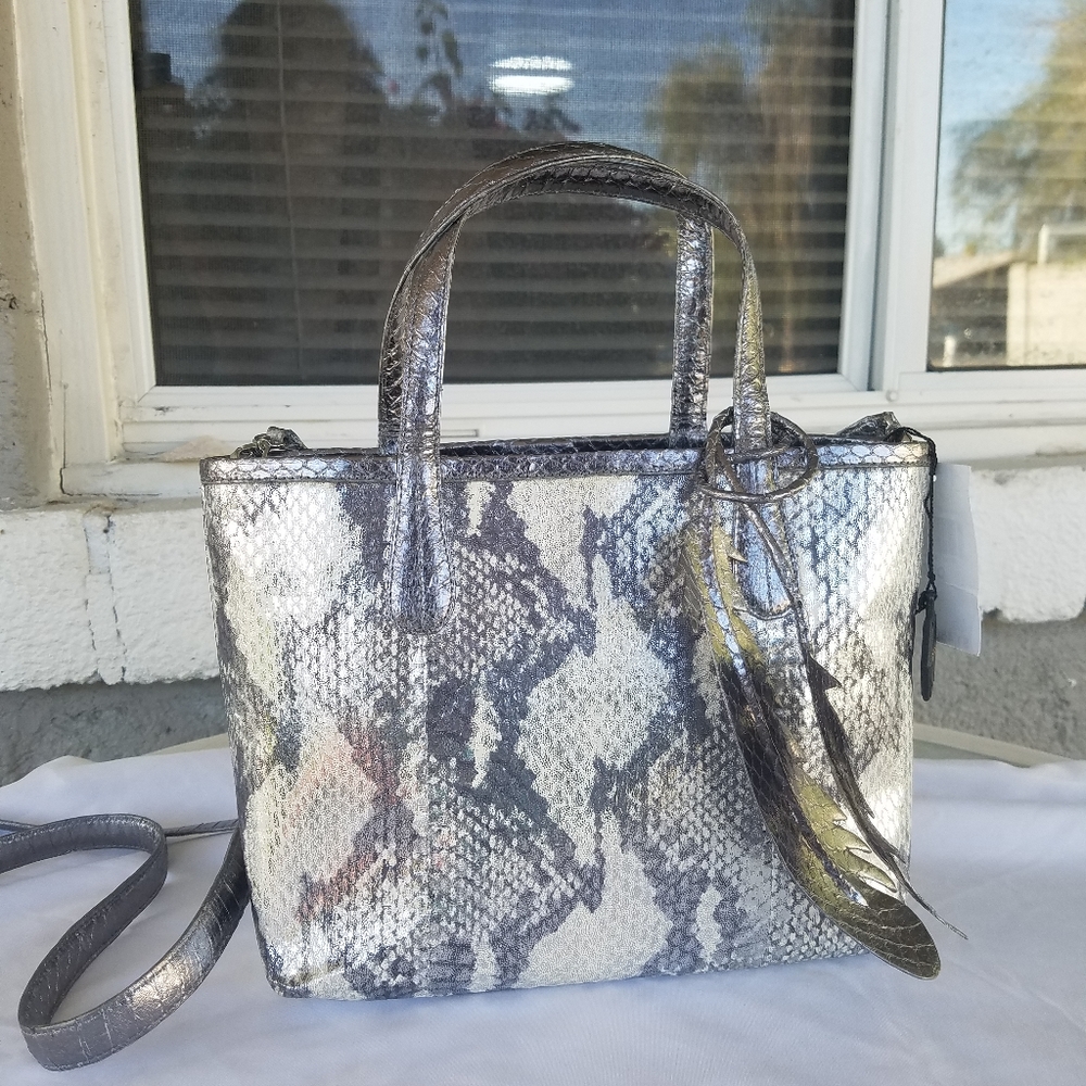 Nancy Gonzalez Mini snakeskin tote